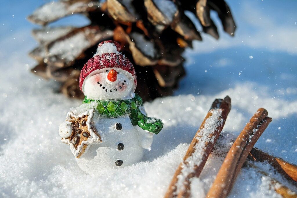 snowman, snow, winter